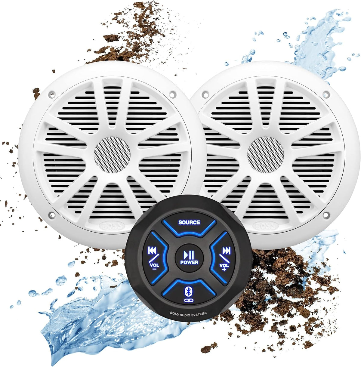BOSS Audio Systems MG150W.6 Marine Boat Gauge Stereo, 6.5 Inch Speakers