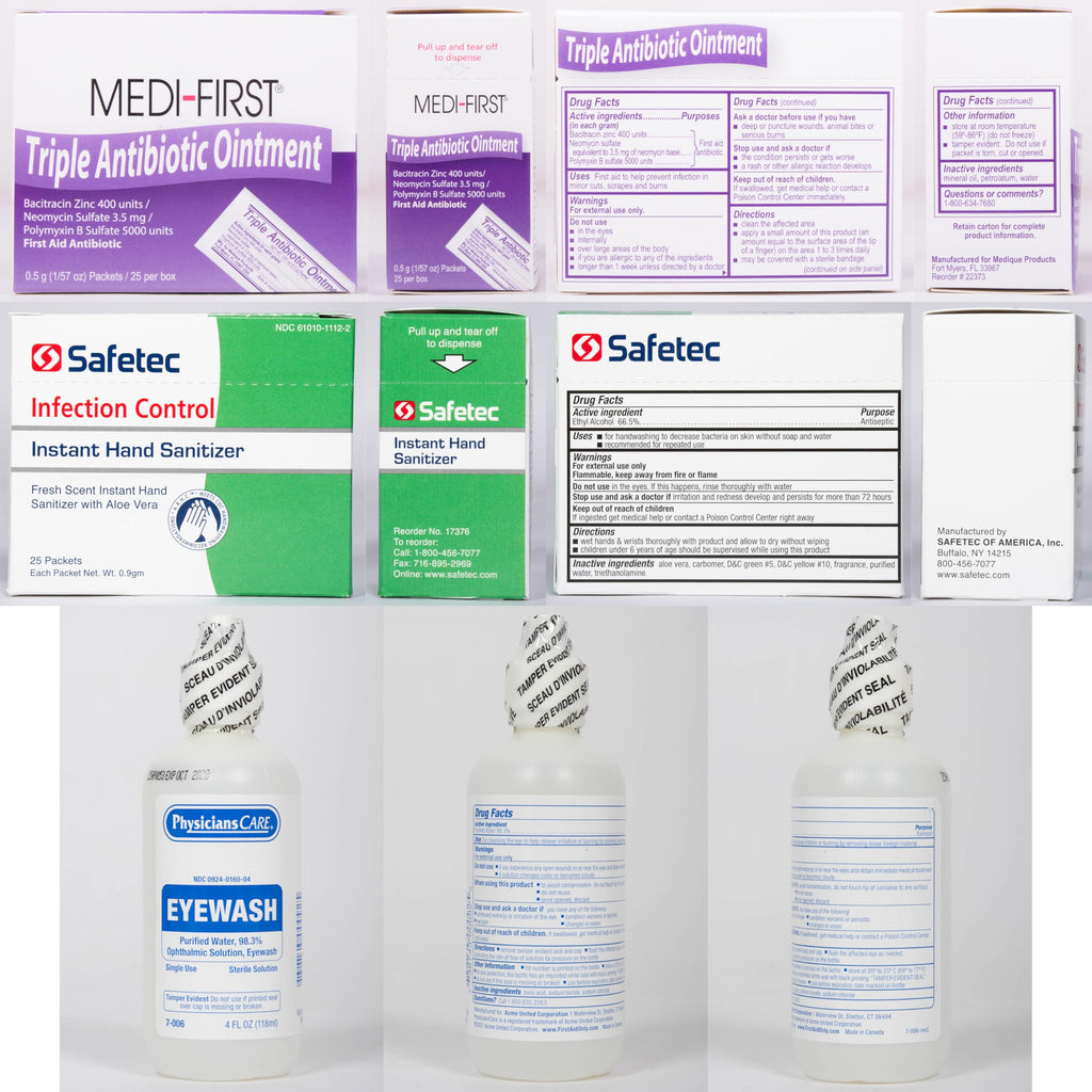 MFASCO OSHA/ANSI 2021 Class B Compliant First Aid Cabinet, Large, 3-Shelf