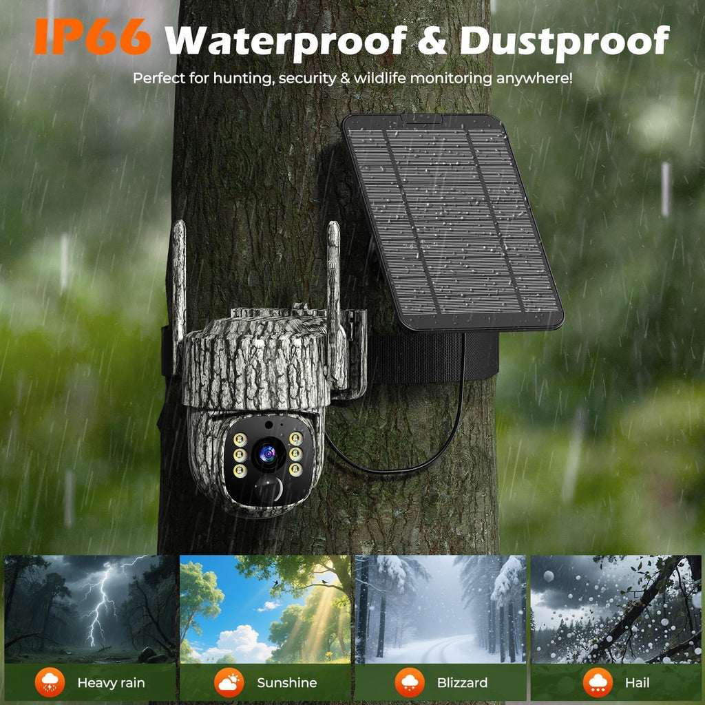 4G LTE Cellular Trail Camera, 2.5K 360Â° Live Feed with SIM Card Included