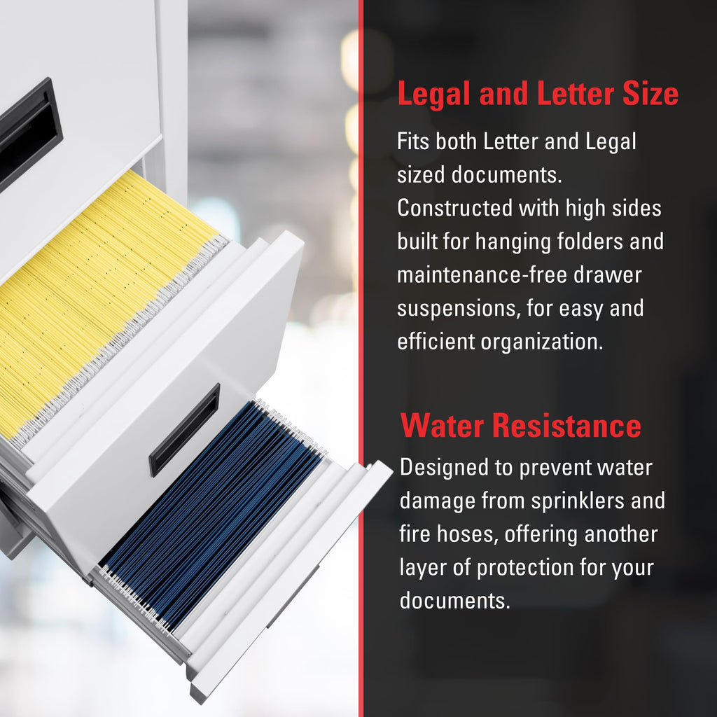 FireKing Turtle Vertical 4 Drawer Fire Rated File Cabinet, Platinum
