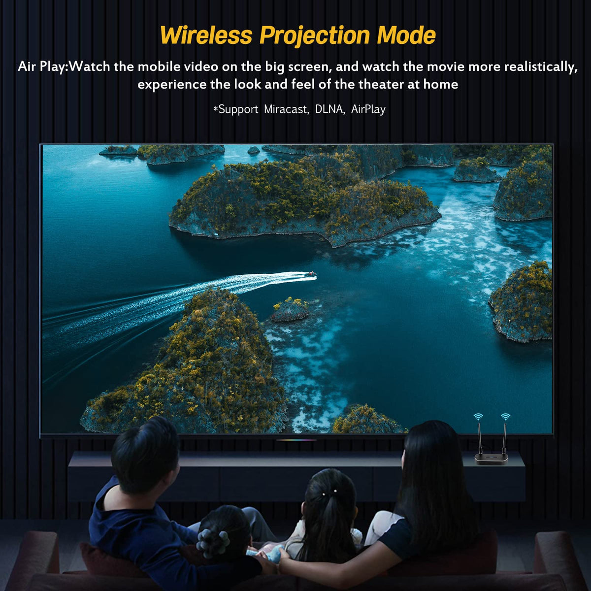Wireless Hdmi Transmitter and Receiver 4k Kit.One Receiver and Two Transmitter Packages,Switch at Will,Matching Distance 50M VGA Dual Screen Casting Video Audio from PC/Laptop/TikTok to Monitor