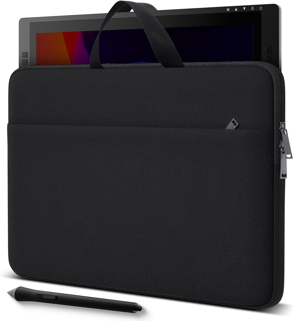 Graphics Drawing Tablet Sleeve Case for Huion Kamvas Pro 16, Wacom Cintiq 16/Pro 17/Intuos Pro Large, XPPen Artist Ultra 16,Travel Padded Carrying Bag, Black