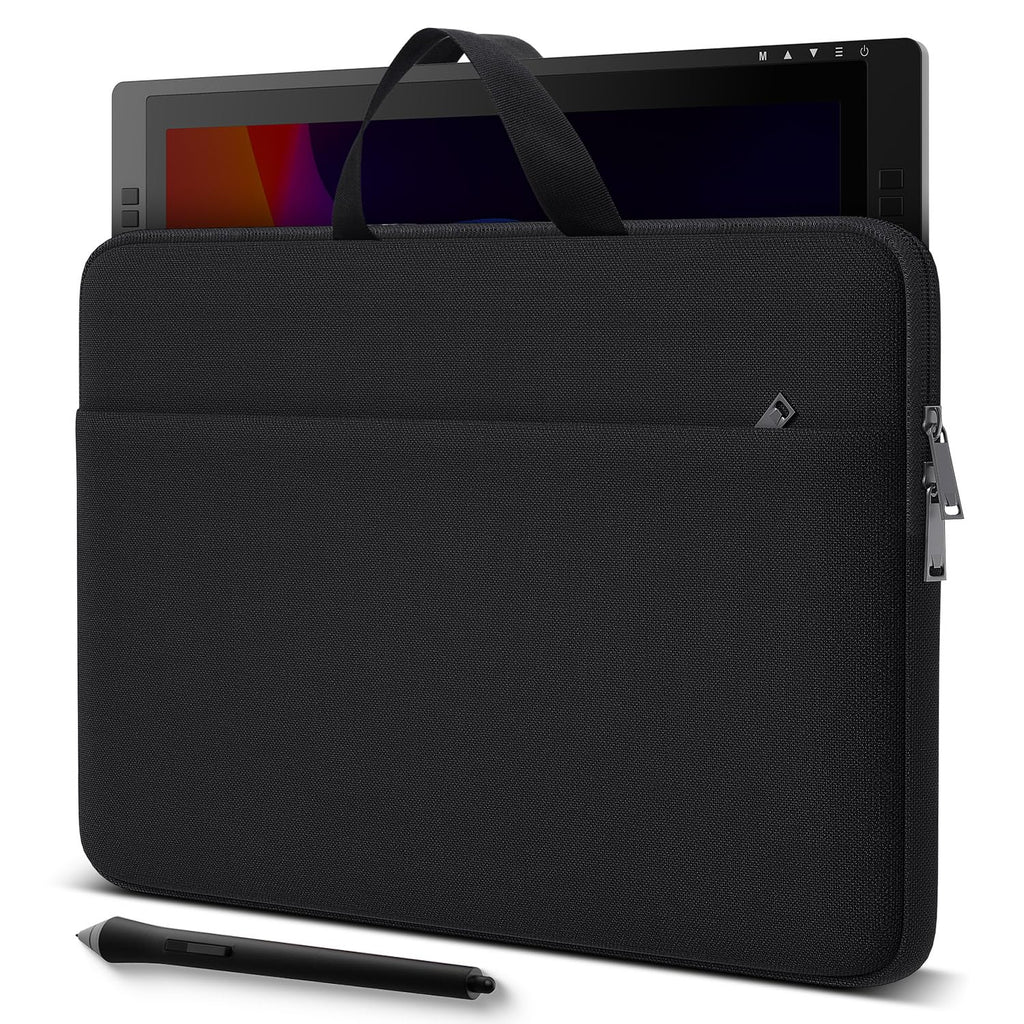 Graphics Drawing Tablet Sleeve Case for Huion Kamvas Pro 16, Wacom Cintiq 16/Pro 17/Intuos Pro Large, XPPen Artist Ultra 16,Travel Padded Carrying Bag, Black