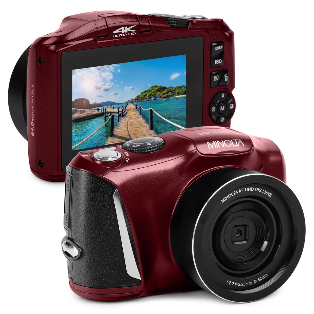 Minolta MND55 64MP 4K Ultra HD Wi-Fi Digital Camera - Blue