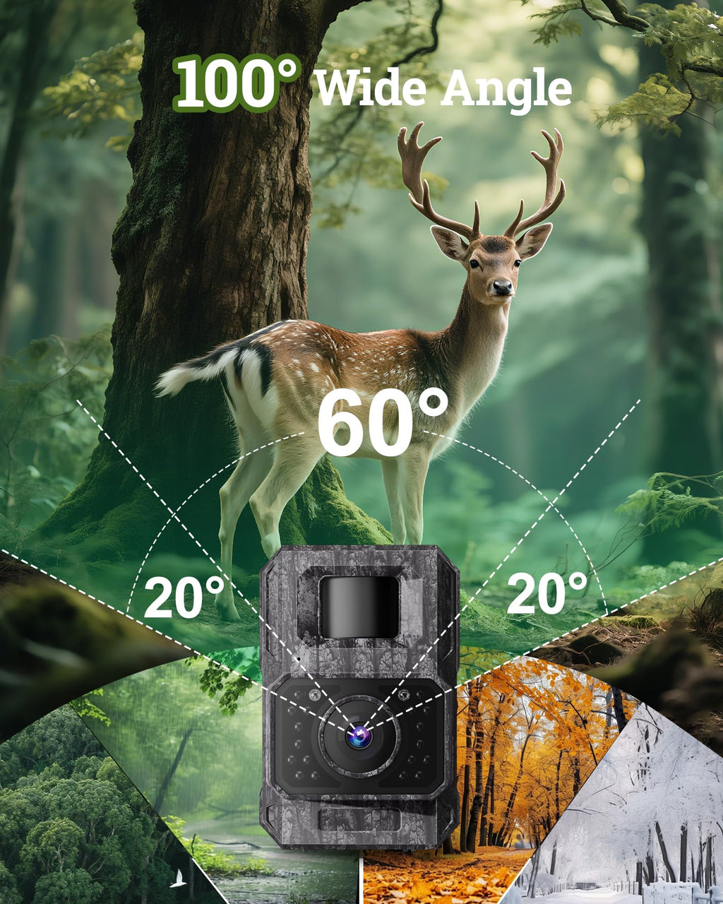 MAXDONE Solar Trail Camera 2 Pack, 4K 64MP WiFi Bluetooth Game Camera