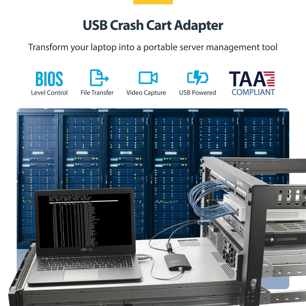 StarTech Crash Cart Adapter, Server Management, USB VGA, TAA (NOTECONS01)