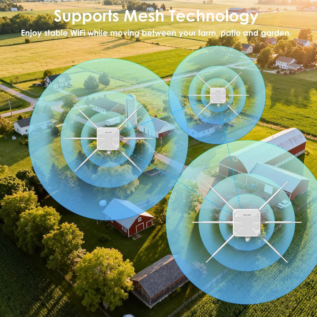 WAVLINK AX3000 Outdoor WiFi 6 Extender, Long-Range Outdoor Access Point