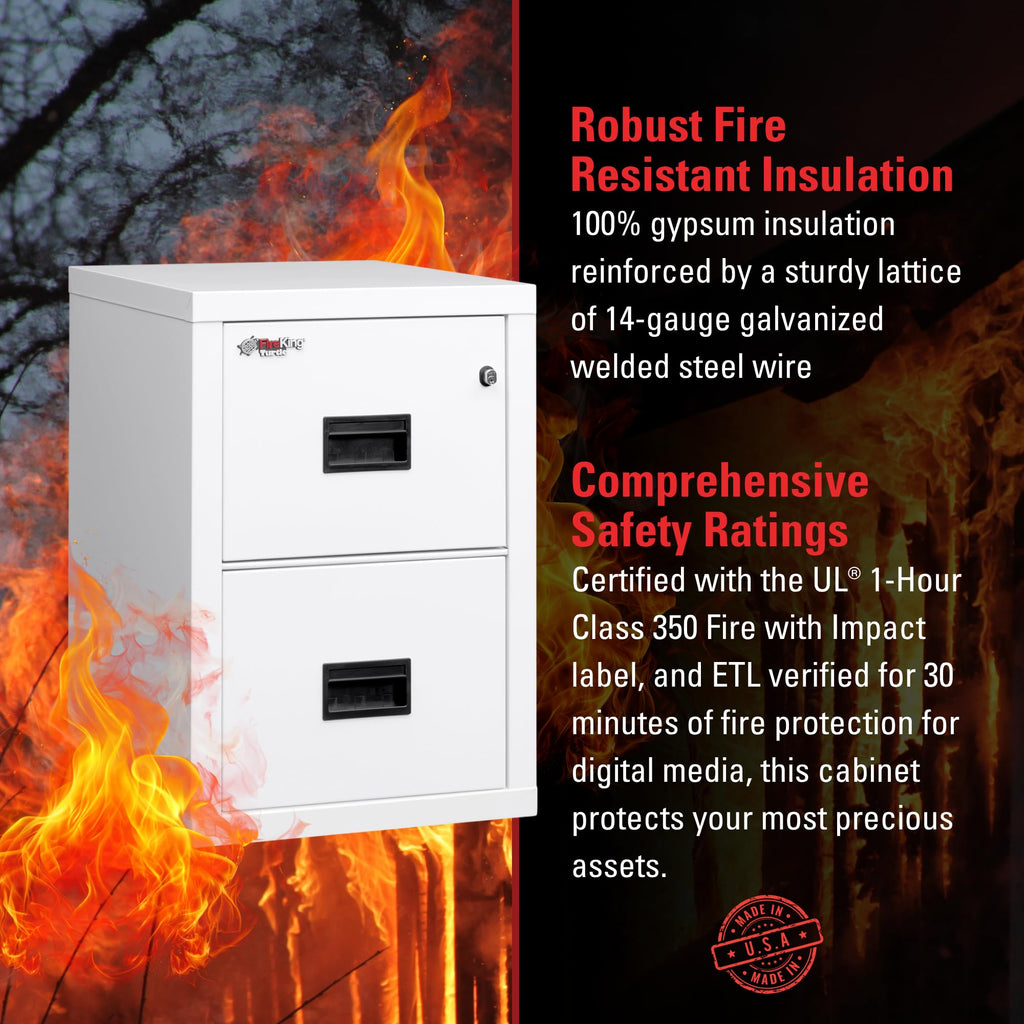 FireKing Turtle Vertical 4 Drawer Fire Rated File Cabinet, Platinum