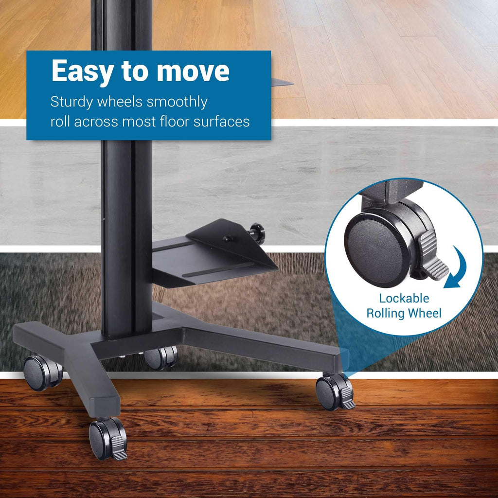 AW NexusX Commander Mobile Computer Cart Medical Rolling PC Stand Desk