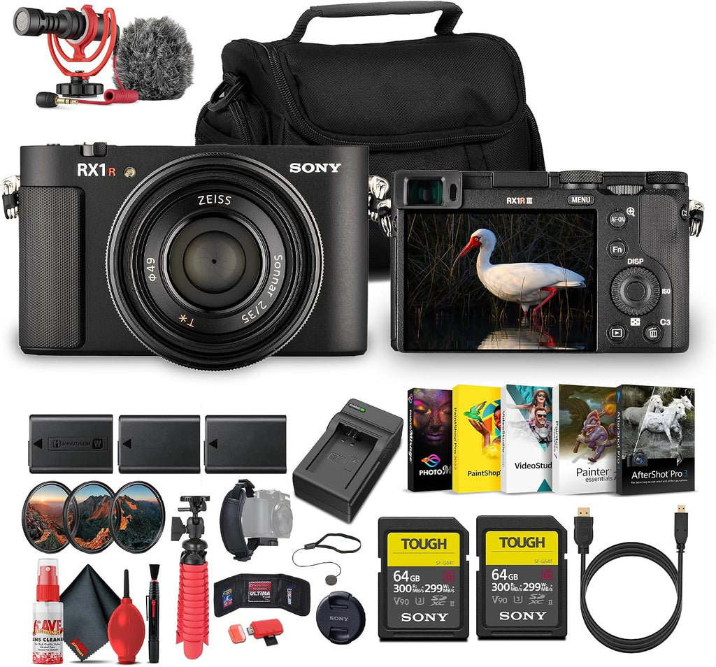 Sony RX1R III Compact Digital Camera (DSCRX1RM3) & Microphone Bundle