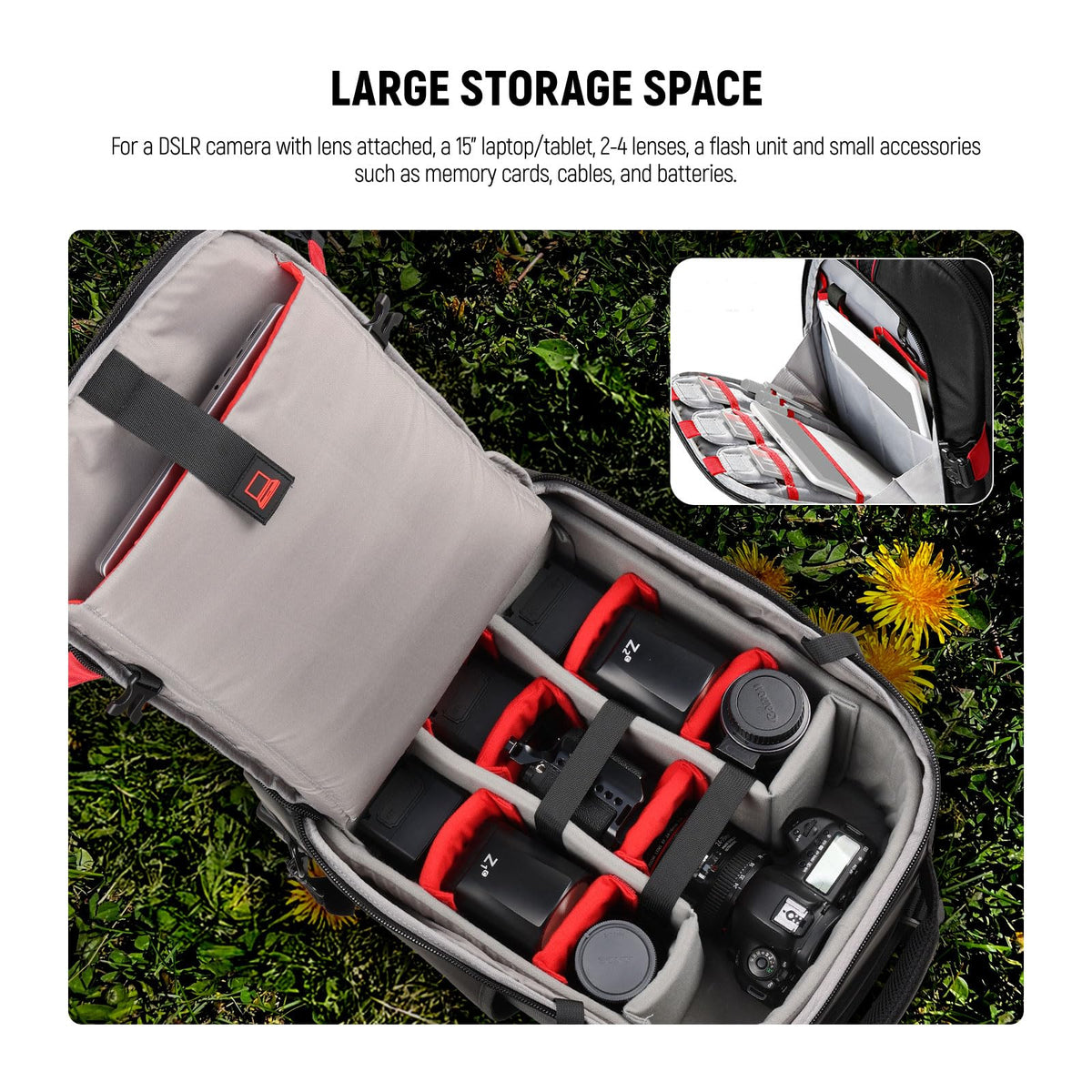 NEEWER Convertible Rolling Camera Backpack for SLR/DSLR and Accessories