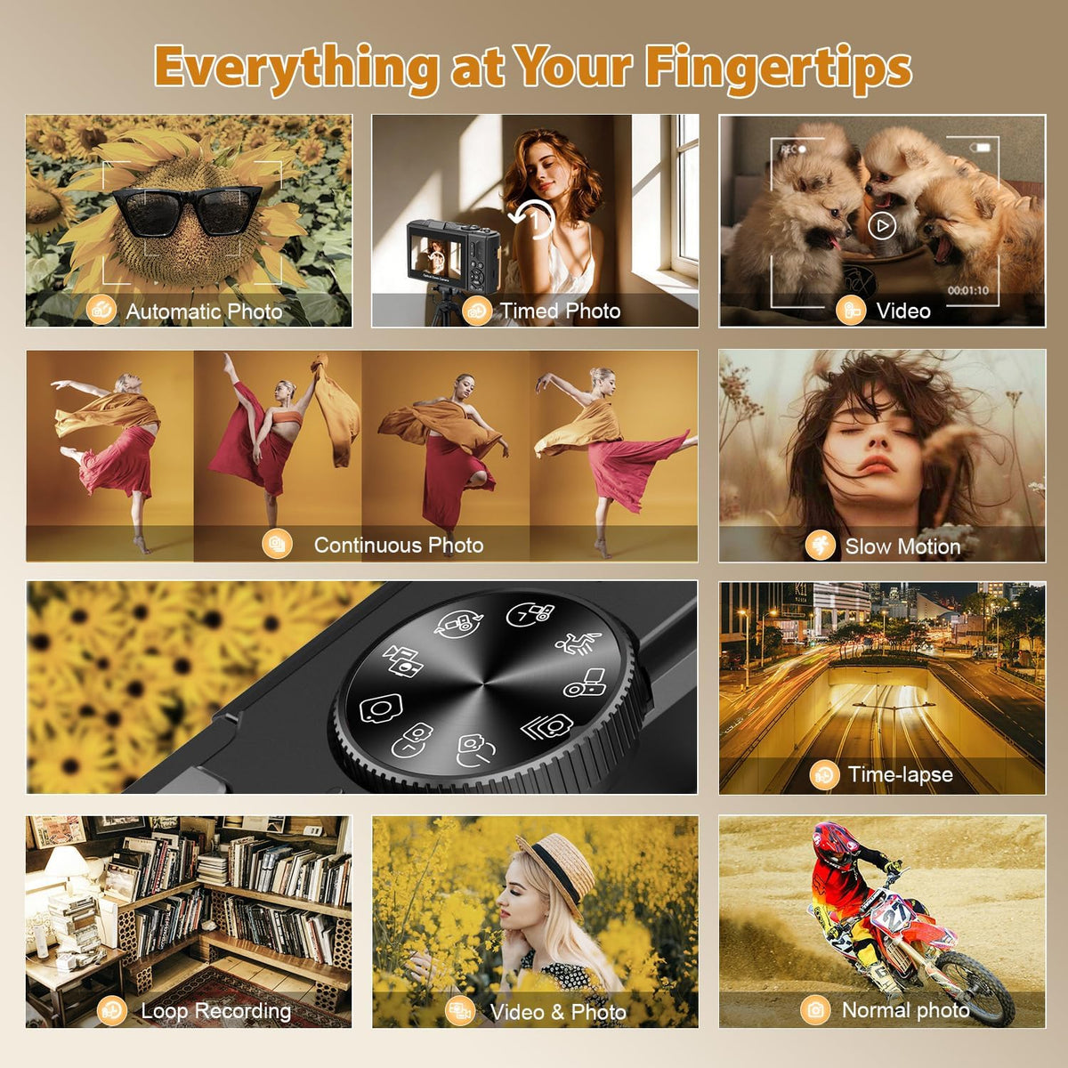 5K Digital Camera for Photography, 80MP Vlogging Camera for YouTube