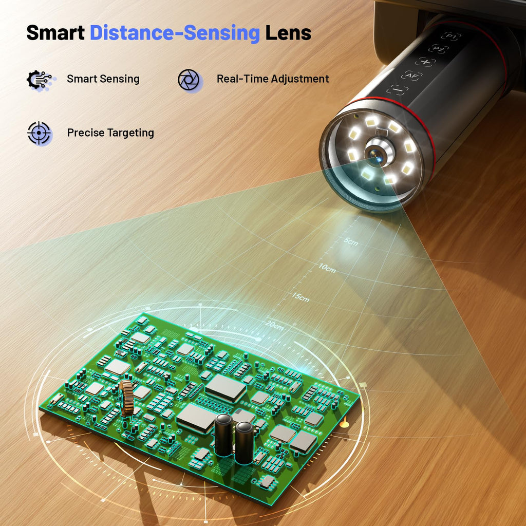 TOMLOV DM202 3K Digital Microscope, 10.1" HDMI Coin Soldering Magnifier