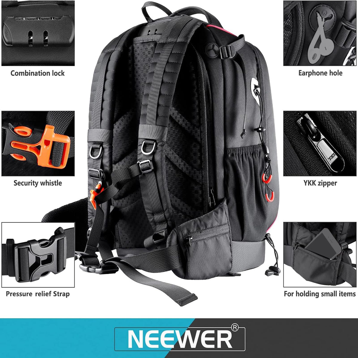 NEEWER Convertible Rolling Camera Backpack for SLR/DSLR and Accessories