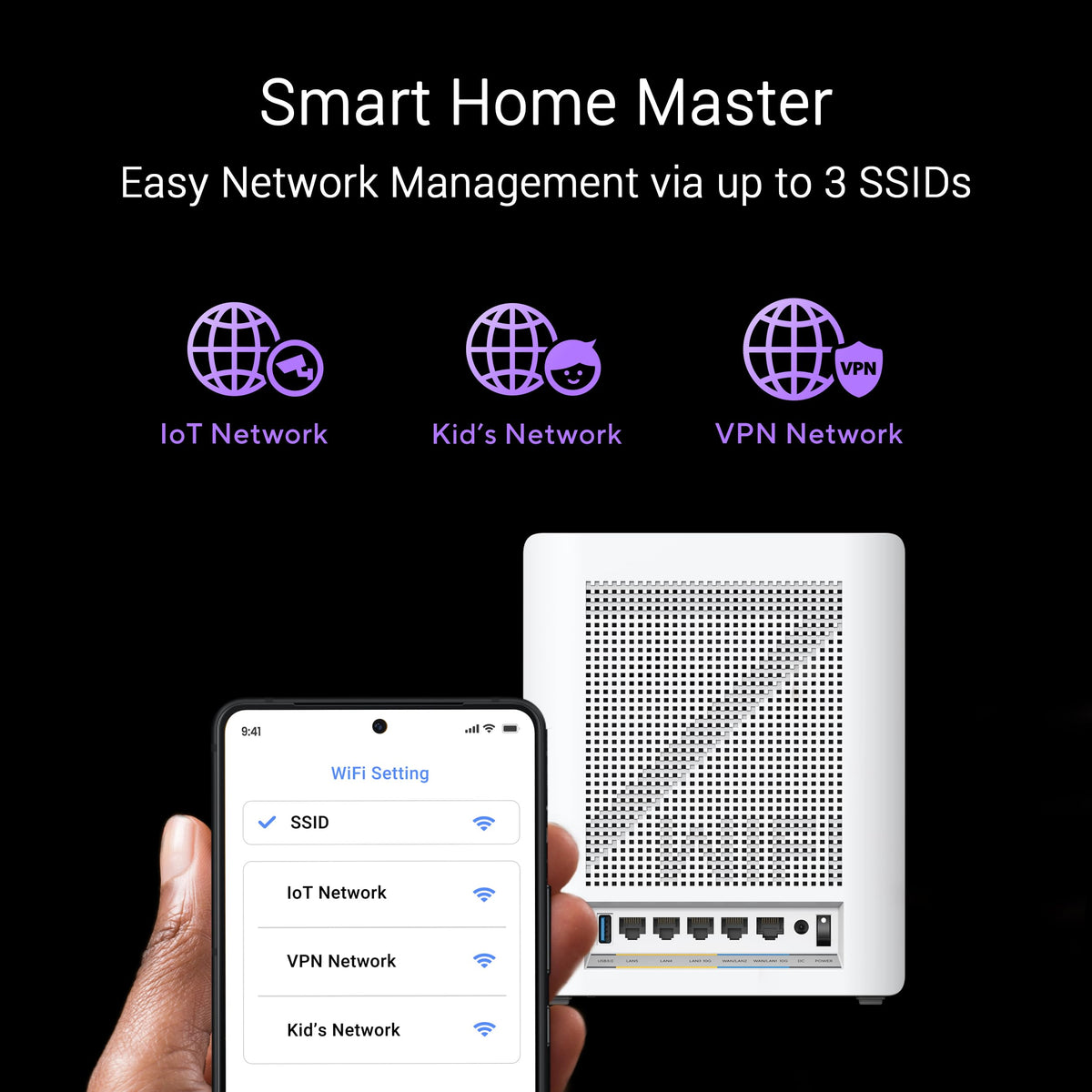 ASUS ZenWiFi BT6 WiFi 7 Mesh Router - Tri-Band, 3k sq. ft. x2 WAN (1 PK)