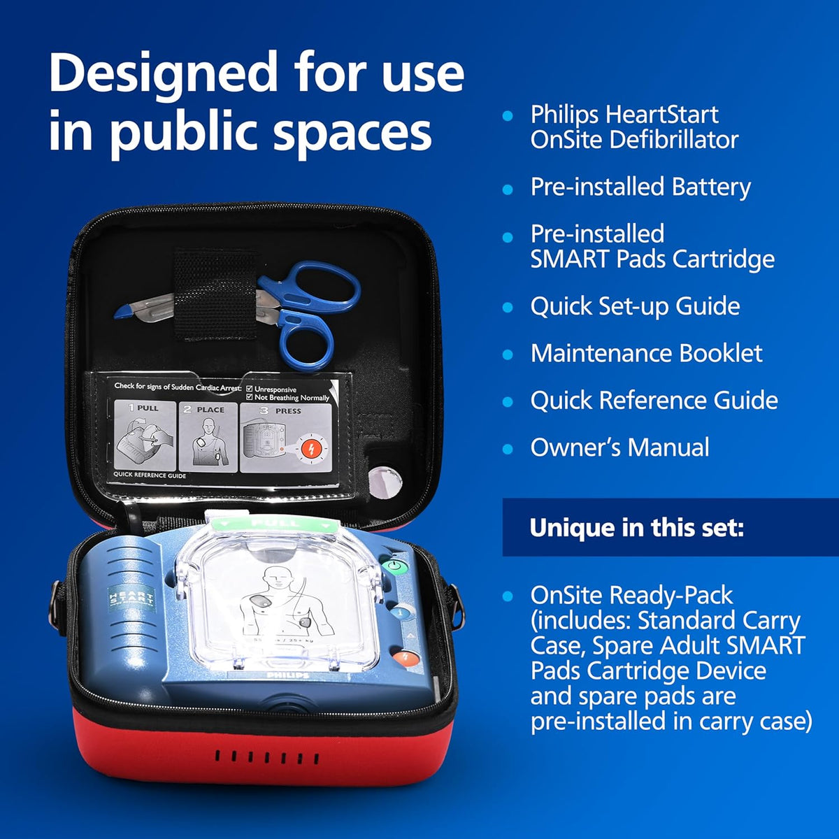 Philips HeartStart OnSite AED Defibrillator, OnSite Ready-Pack M5066A-R01