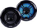 Memphis MXA602SLB MXA OEM Fit 6.5" Marine Grade Coaxial Speakers, Black with Blue LED - Pair