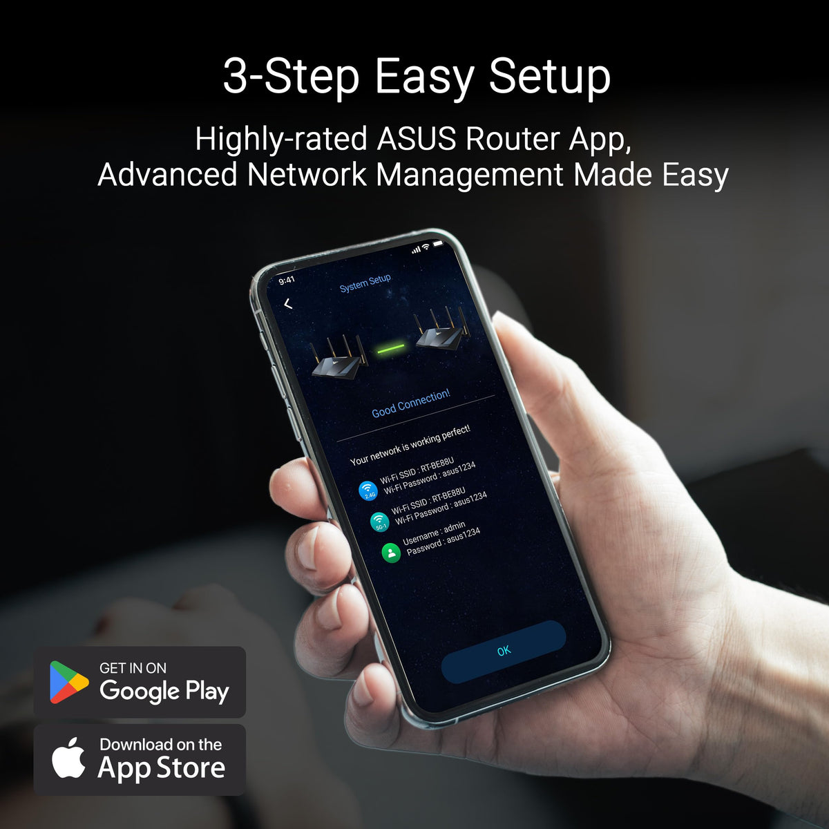 ASUS RT-BE82U WiFi 7 Router - Dual-Band, 6.5 Gbps, Mesh + VPN Compatible