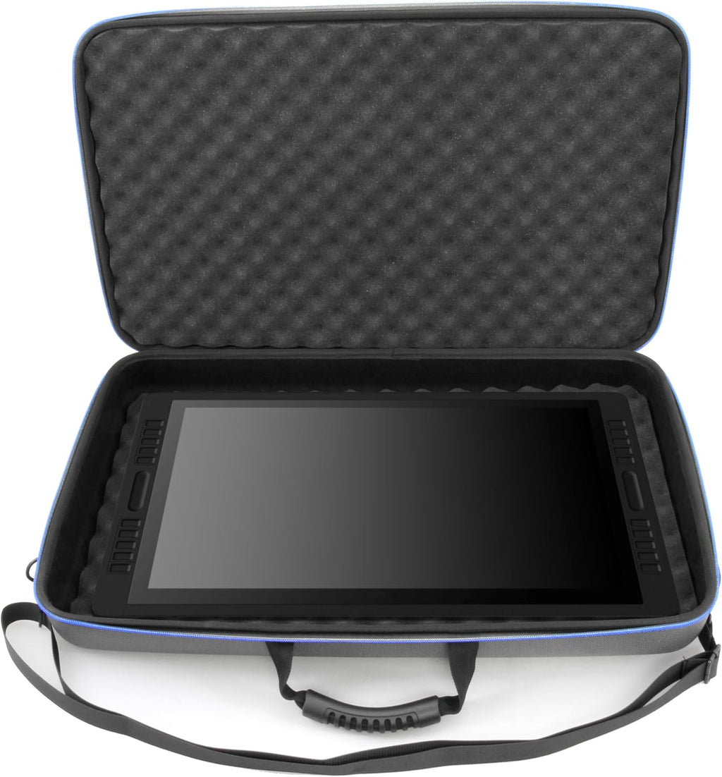 CASEMATIX Graphics Tablets Case Compatible with Wacom Cintiq Pro 22, Huion Kamvas 20 Drawing Pen Display, 22 Plus and More Writing Drawing Tablet Accessories up to 22 Inches, Includes Carry Strap