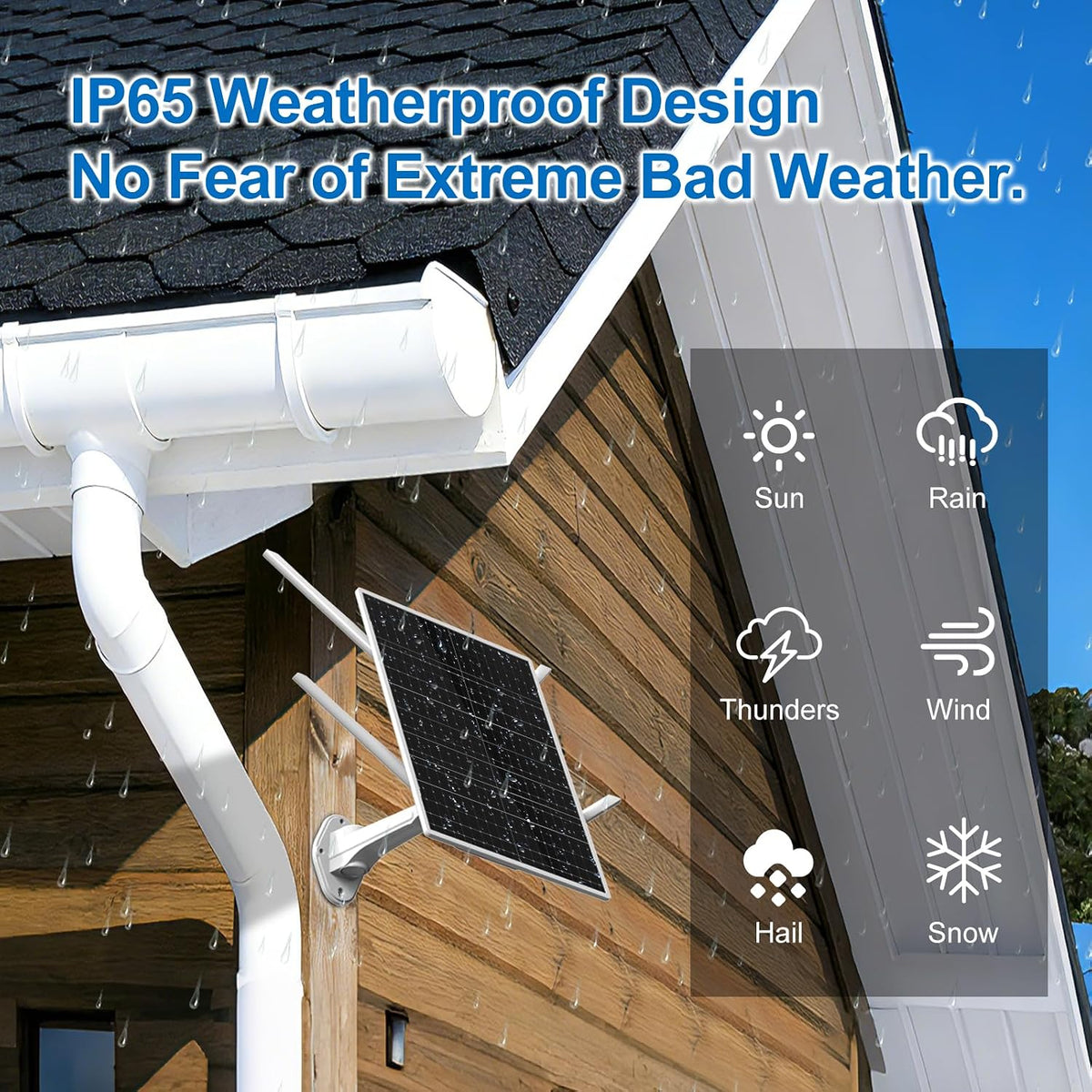 Outdoor WiFi Extender Signal Booster for Security Camera - (2nd Gen) Solar-Powered WiFi Repeater with Long Range | IP65 Waterproof Wi-Fi Access Point for Villa, Farms, Yards, RVs & Campsites