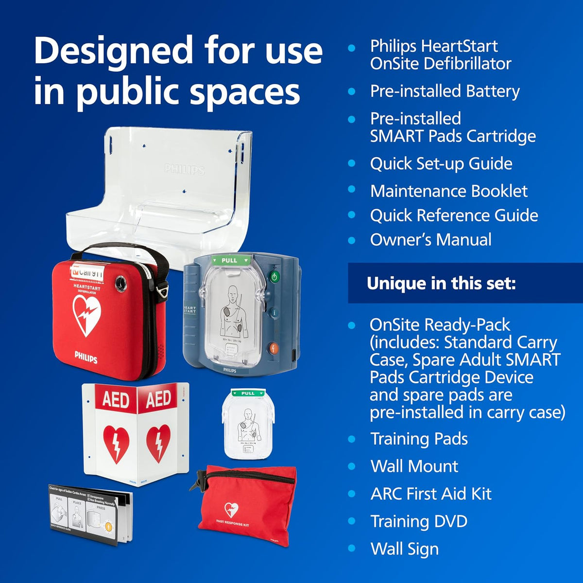 Philips HeartStart AED Defibrillator Value Package, M5066A-R01VPB