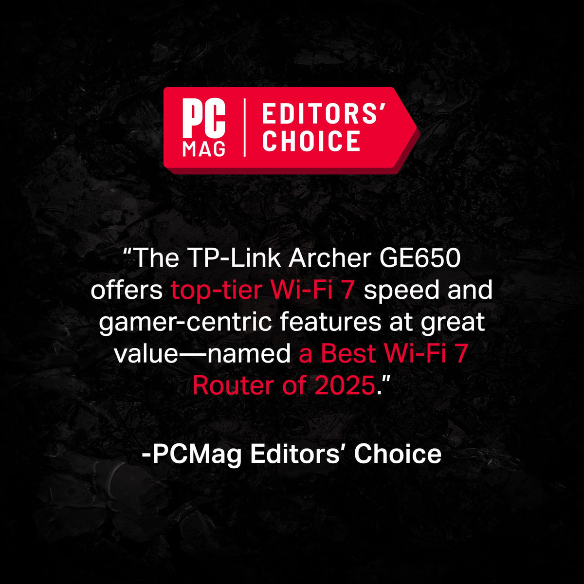 TP-Link Dual-Band BE6500 WiFi 7 Gaming Router 6.5 Gbps (Archer GE400)