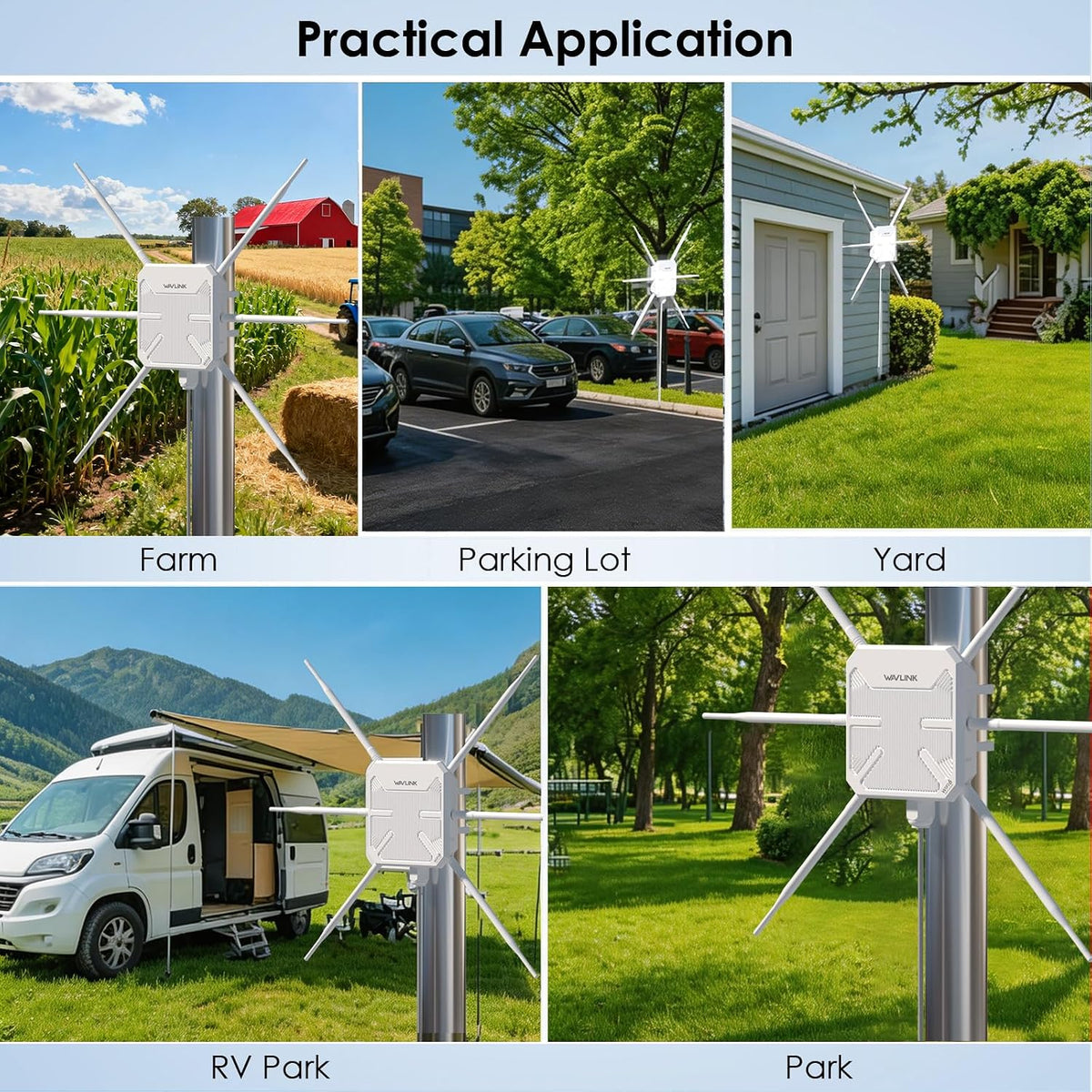 WAVLINK AX3000 Outdoor WiFi 6 Extender, Long-Range Outdoor Access Point