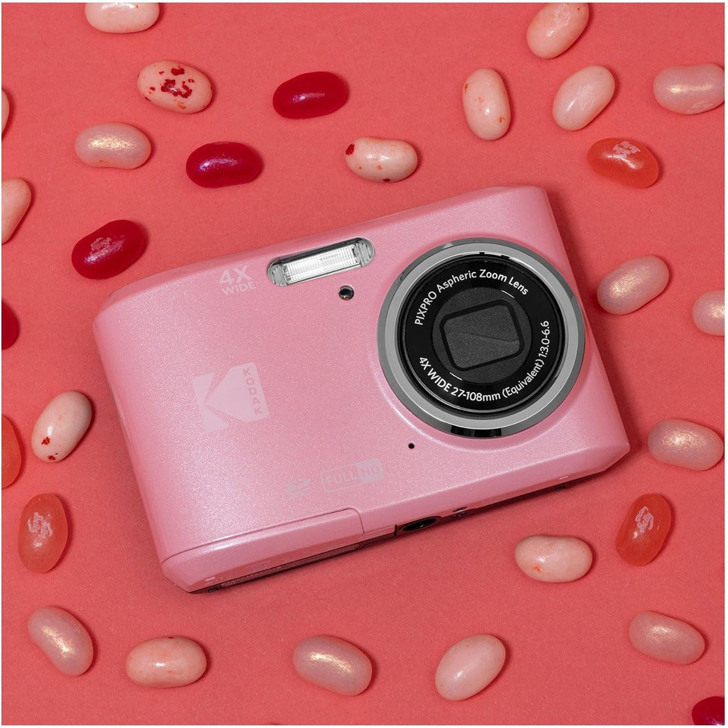 Kodak PIXPRO FZ45 Friendly Zoom 16MP Digital Camera Bundle (Pastel Pink)