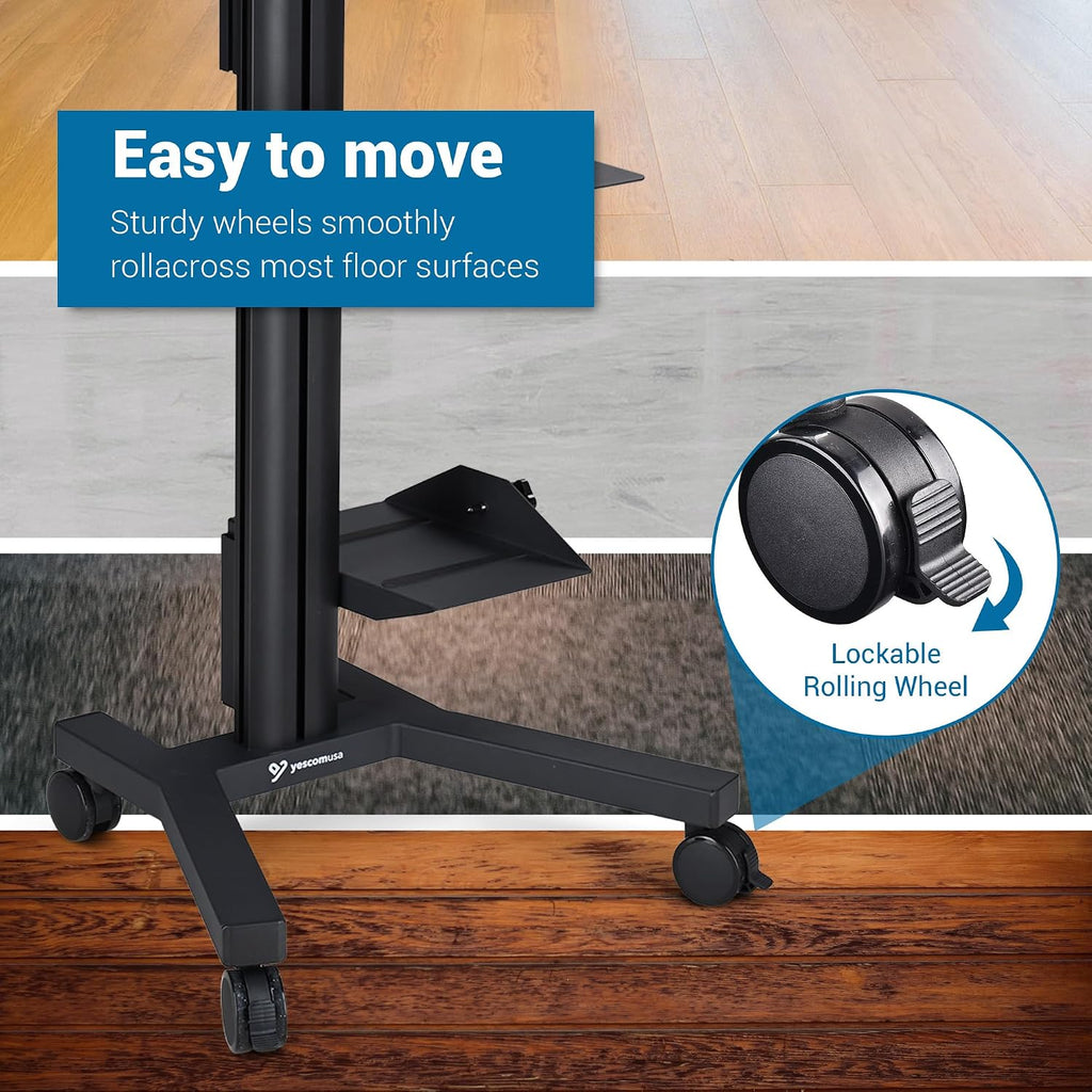 AW NexusX Commander Mobile Computer Cart Medical Rolling PC Stand Desk
