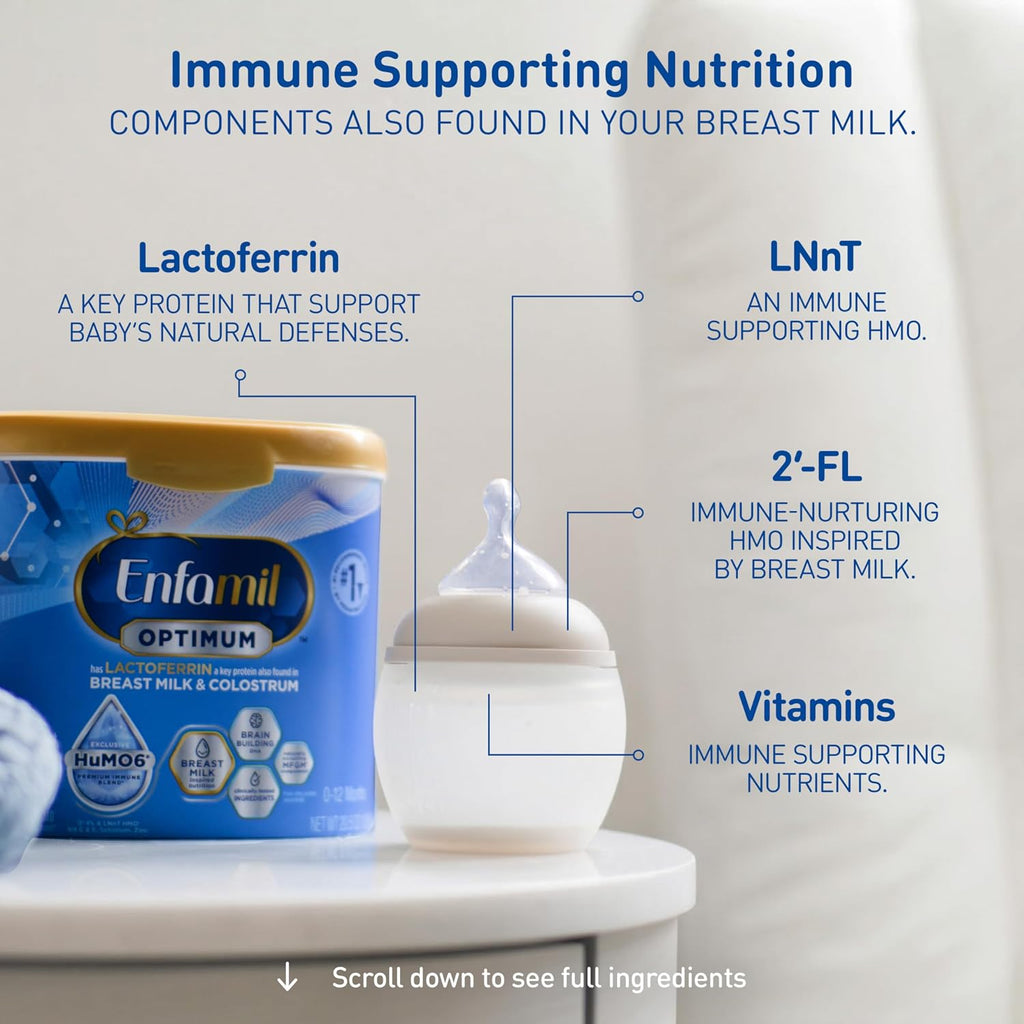 Enfamil Optimum (Enspire), Immune-Supporting Baby Formula, 20.5 Oz, 4 CT