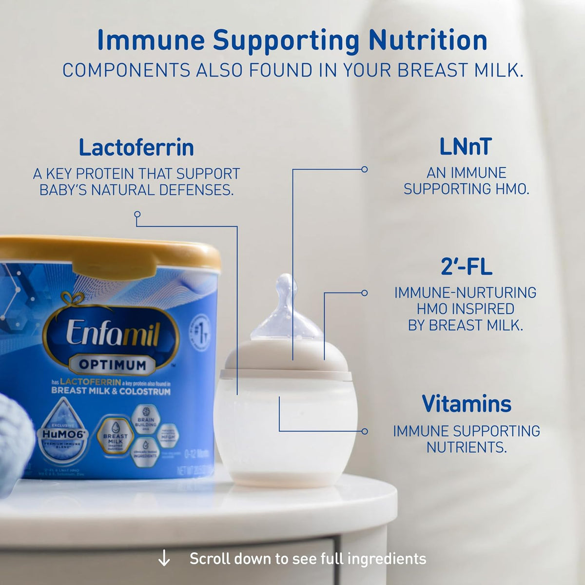 Enfamil Optimum (Enspire), Immune-Supporting Baby Formula, 20.5 Oz, 4 CT