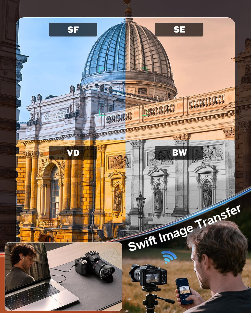 NBD 8K Digital Cameras for Photography,64MP Vlogging Cameras for YouTube,16X Optical Zoom Travel Point and Shoot Digital Cameras Fotograficas with 180Â°Flip Screen,2 Batteries,64GB Card (Black)