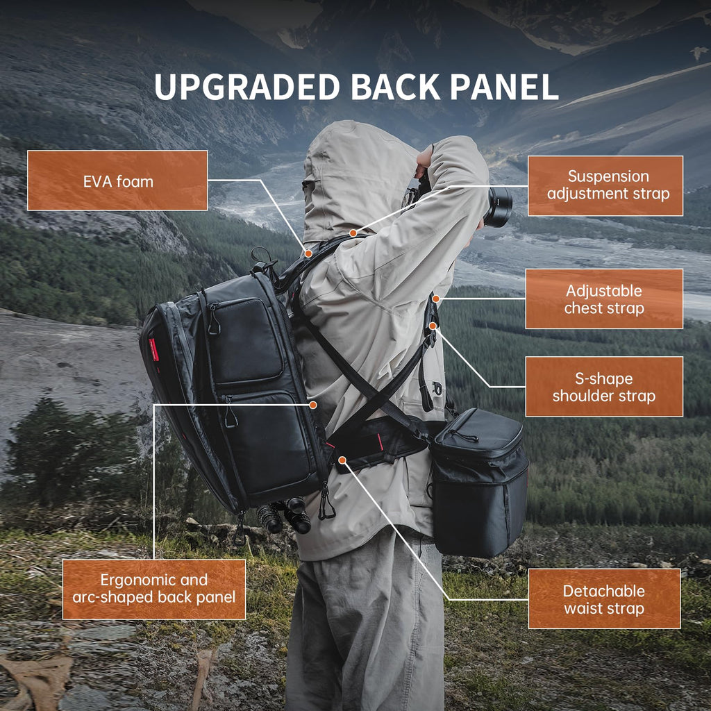 PGYTECH OneMo 2 35L-45L Camera Backpack with Shoulder Bag for 17" Laptop
