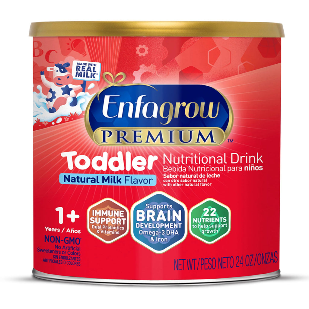 Enfagrow Premium Toddler Milk Nutritional Drink, Natural Milk, 24 Oz, 4 CT