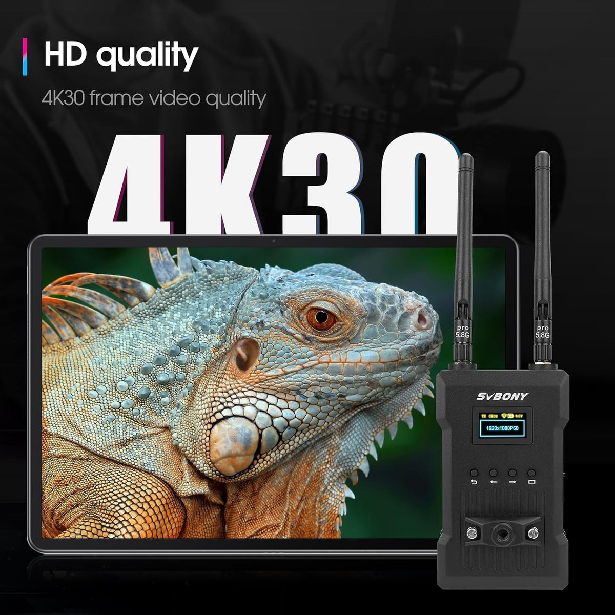 SVBONY ST1 4K Wireless Video Transmitter and Receiver for DSLR to Projector