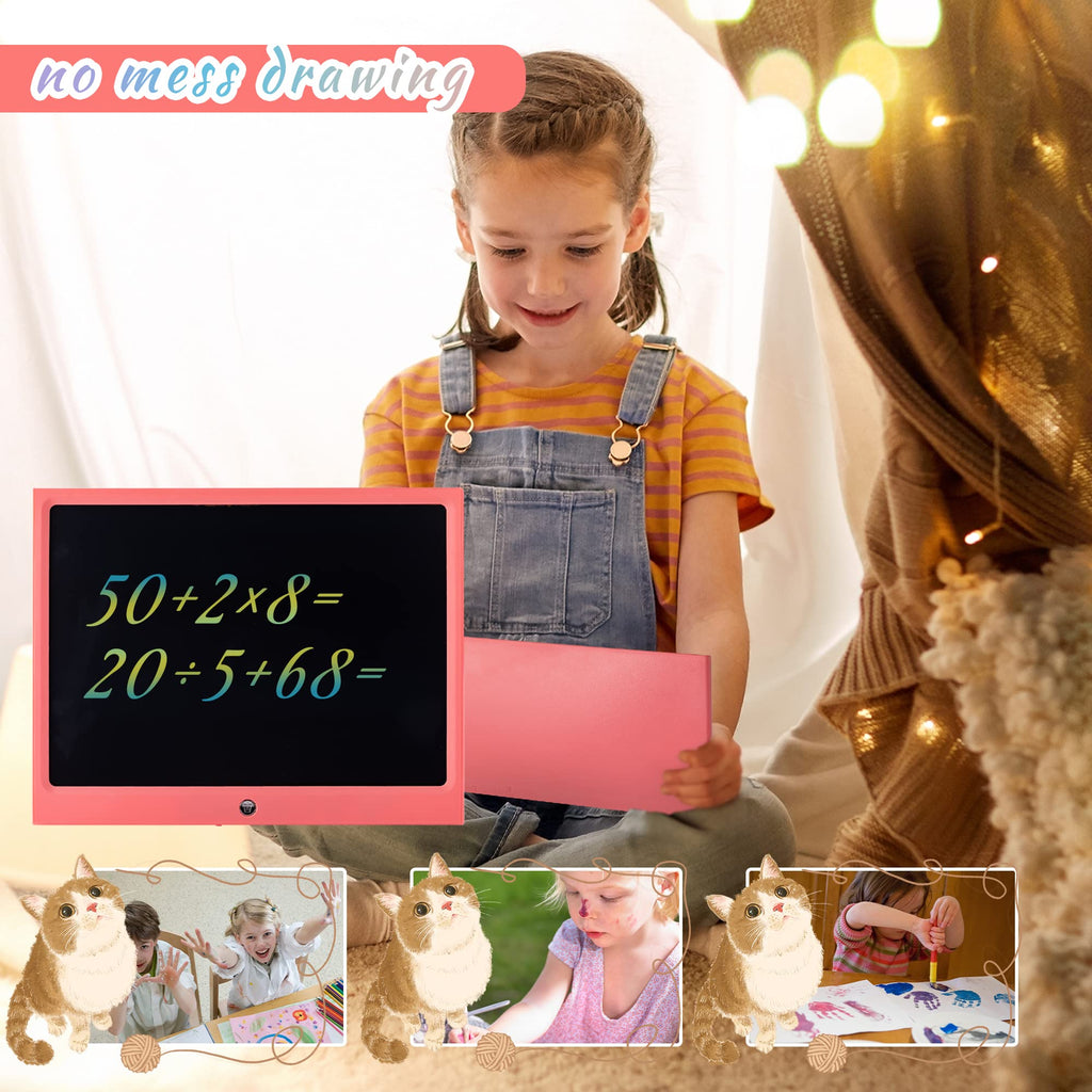 LCD Writing Tablet for Kids, 10 Inch Colorful Drawing Board Learning Toys