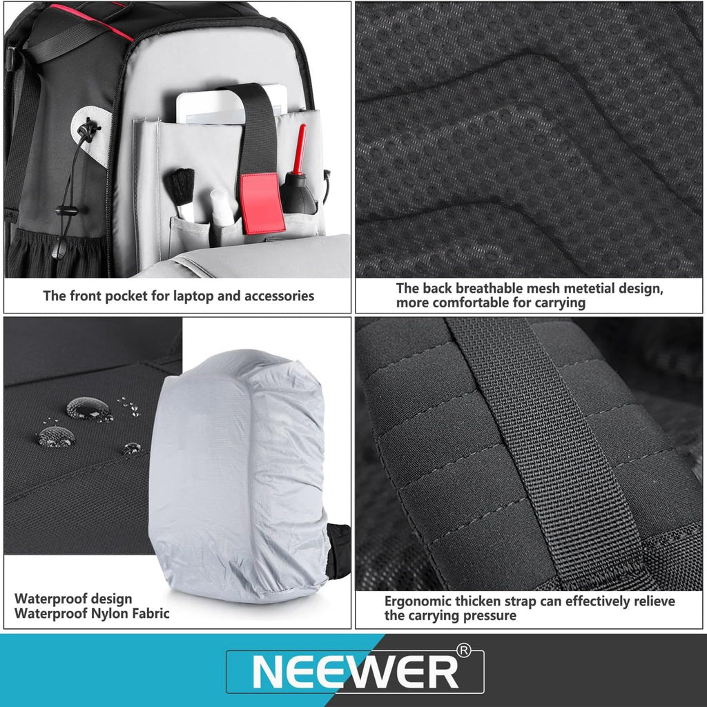 NEEWER Convertible Rolling Camera Backpack for SLR/DSLR and Accessories