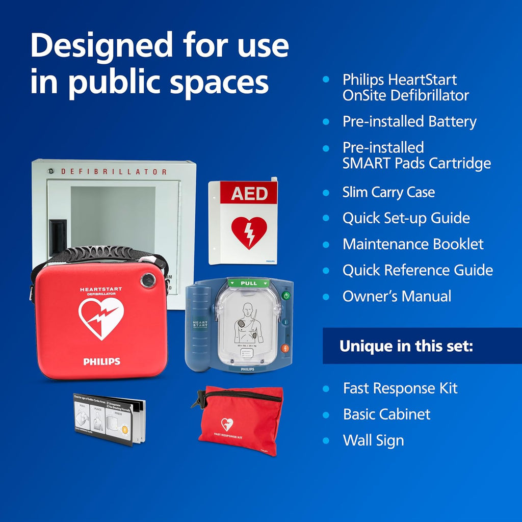 HeartStart Philips OnSite AED Defibrillator, Business Package M5066A-C02BPB