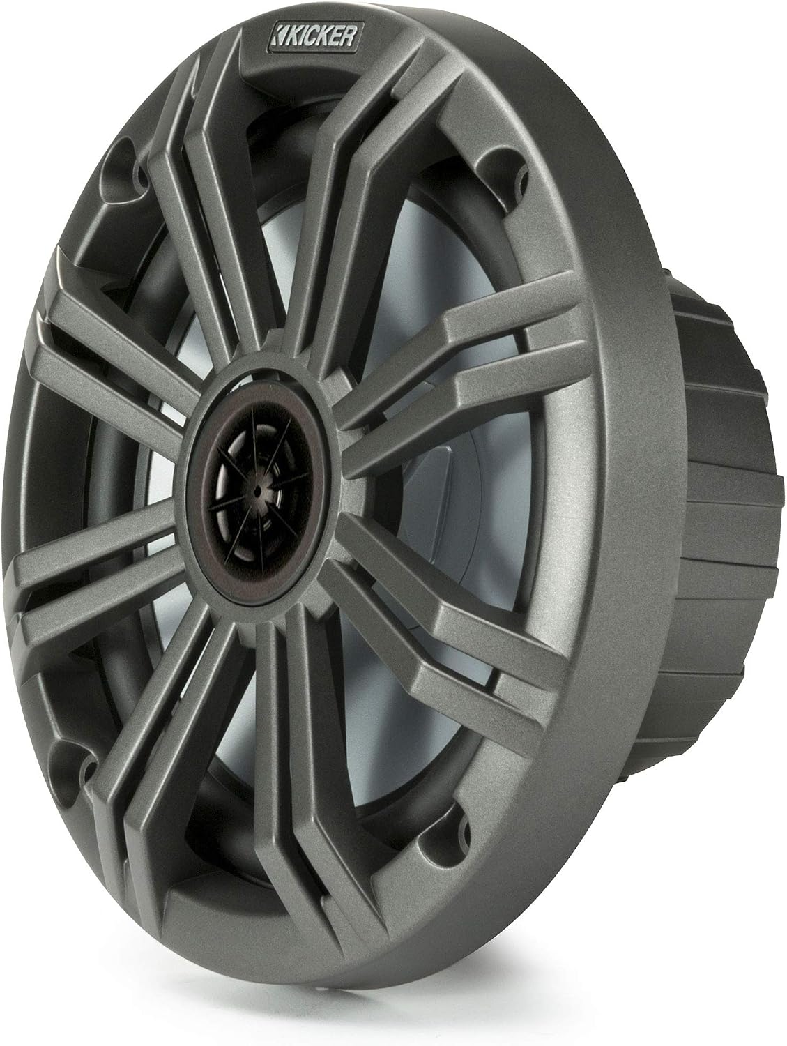 KICKER Marine Audio Bundle â (8) 6.5" 4-Ohm Coaxial Speakers Closed Grill (4 Pair) with 48KXMA800.8 800W 8-Channel Amplifier â OEM Replacement Boat System