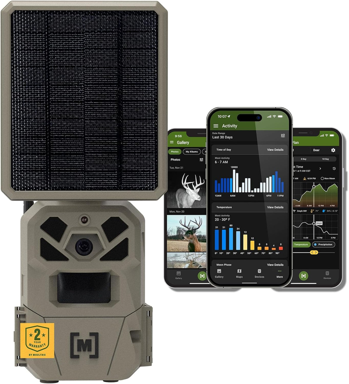 Moultrie Edge Solar Cellular Trail Camera - Integrated Solar, 40MP