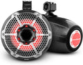 DS18 CF-X10TPNEO 10" Neodymium Marine Wakeboard Tower Speakers with Bullet Tweeter, Passive Radiator and RGB LED Lights - High Performance, Marine Grade IP65 Rated, 900W Max 300W RMS 4 Ohms (Pair)