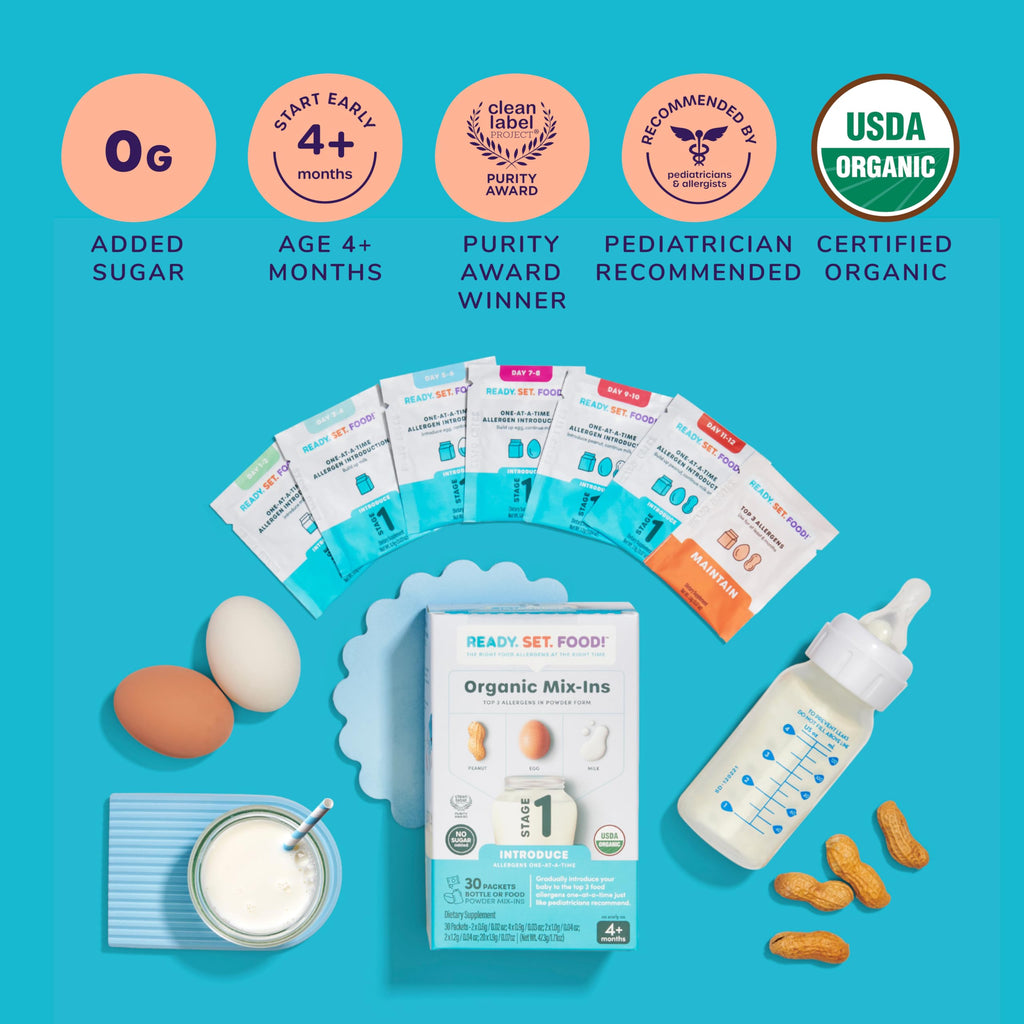 Ready Set Food Stage 1 Baby Food Mix-Ins - Baby Allergen Introduction Kit