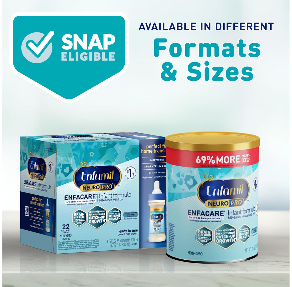 Enfamil NeuroPro EnfaCare Ready-to-Use Premature Baby Formula,2 Fl Oz, 48CT