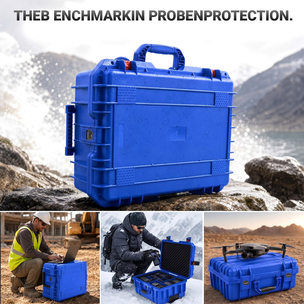 Relaxweex Rolling Camera Hard Case with 15 Padded Dividers & Wheels