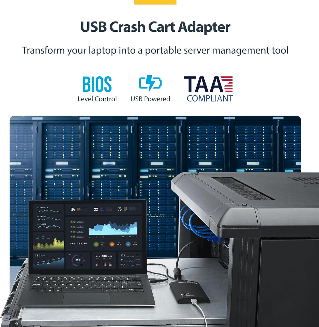 StarTech Crash Cart Adapter, Server Management, USB VGA, TAA (NOTECONS01)
