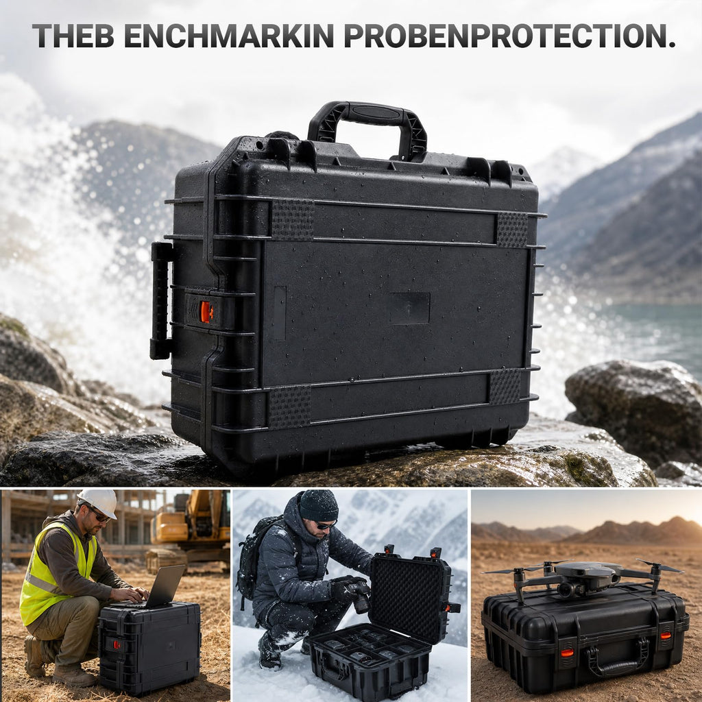 Relaxweex Rolling Camera Hard Case with 15 Padded Dividers & Wheels