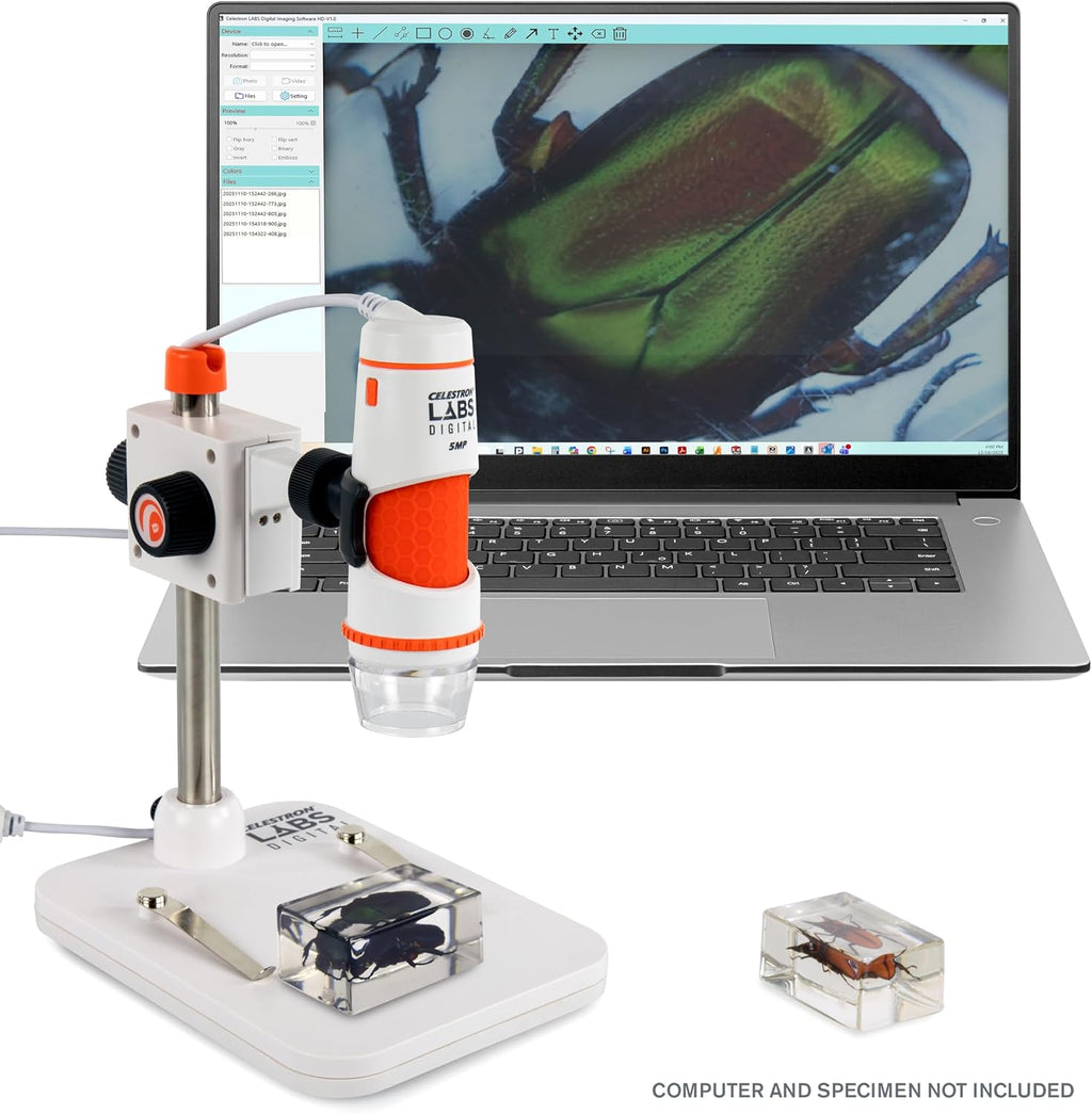Celestron Labs 5MP Handheld Digital Microscope for Detailed Inspection