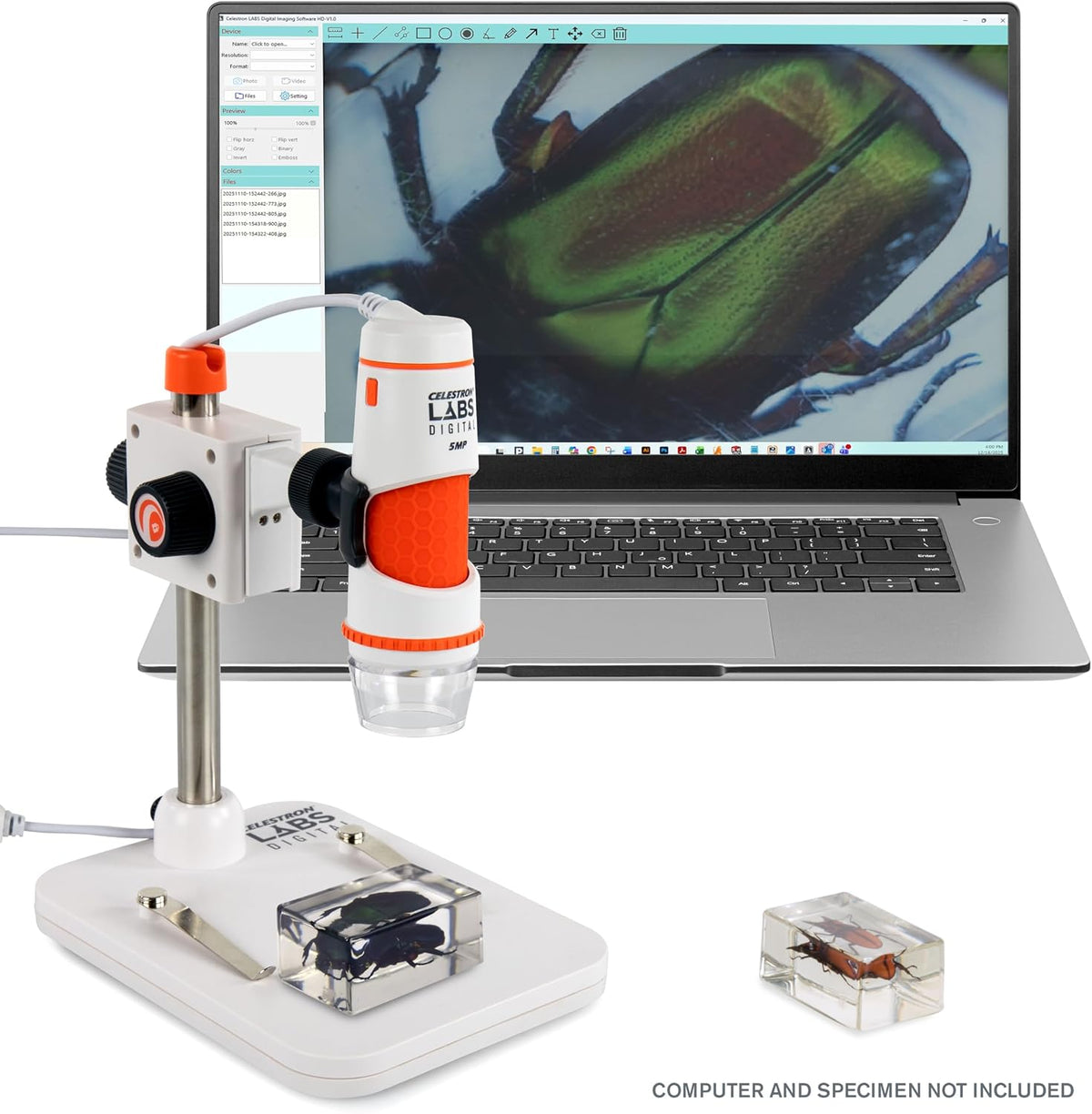 Celestron Labs 5MP Handheld Digital Microscope for Detailed Inspection