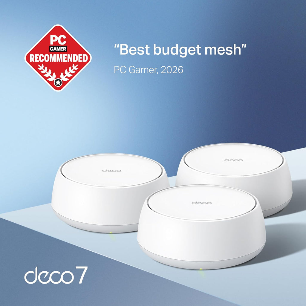 Deco 7 Dual-Band BE5000 WiFi 7 Mesh Wi-Fi System 4-Stream 5 Gbps, 240 Mhz