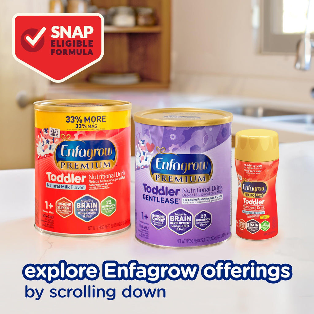 Enfagrow Premium Toddler Milk Nutritional Drink, Natural Milk, 24 Oz, 4 CT